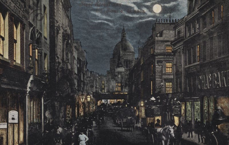 Fleet Street and St Pauls, London by English School