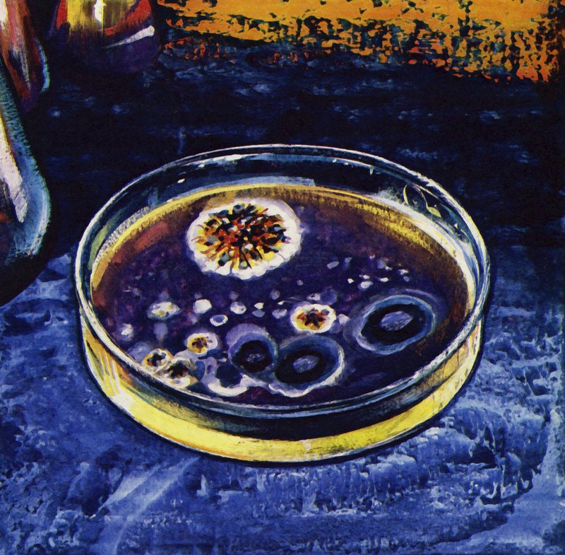 Fleming noticed that a fungus had killed nearby germs by English School
