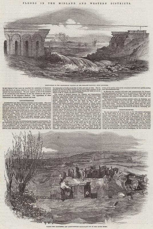 Floods in the Midland and Western Districts by English School