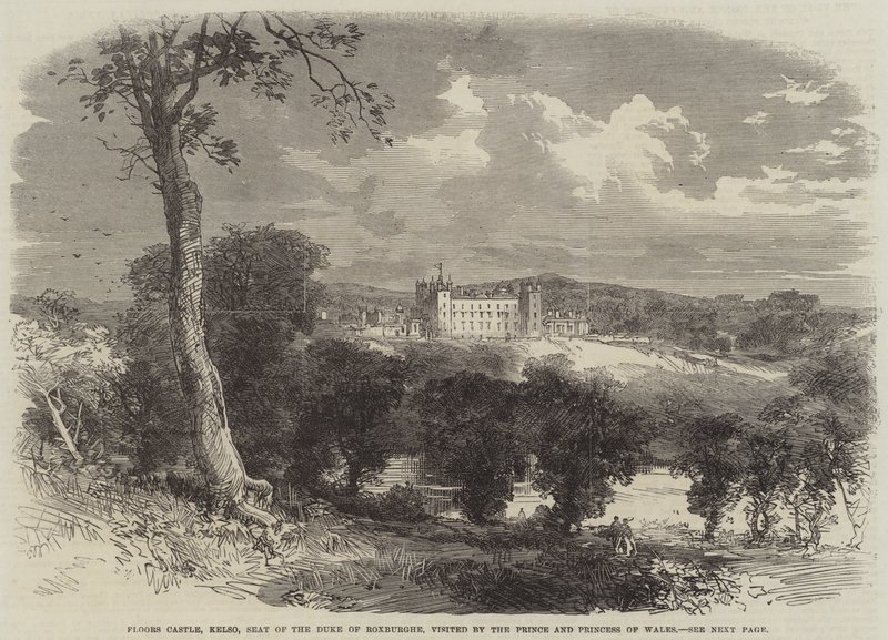 Floors Castle, Kelso, Seat of the Duke of Roxburghe, visited by the Prince and Princess of Wales by English School