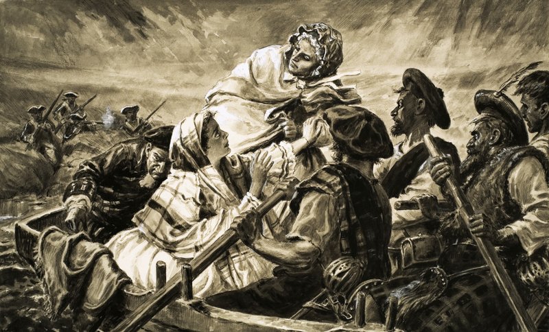 Flora Macdonald Leads the Young Pretender to Safety by English School