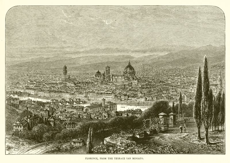 Florence from the Terrace of San Miniato by English School