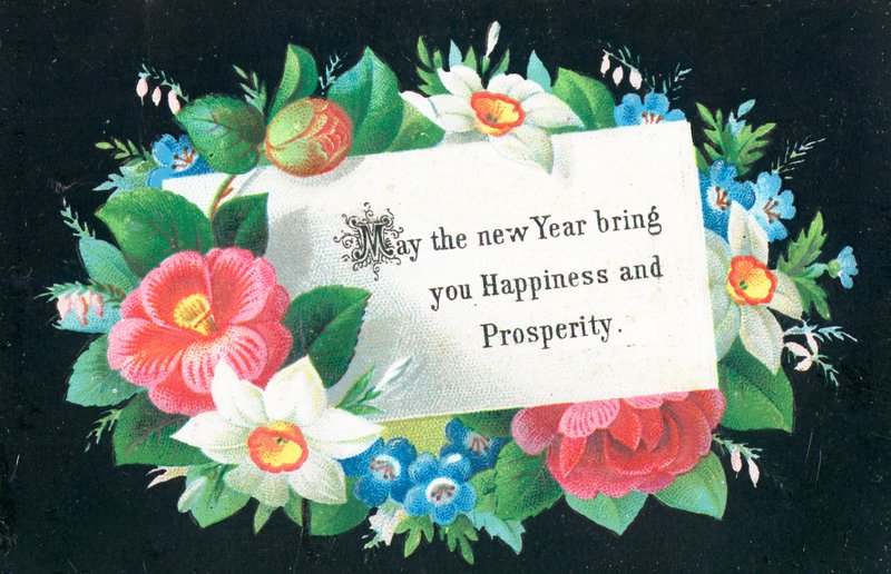 Flower Wreath with Card by English School