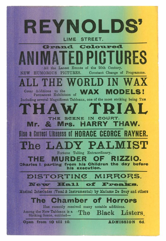 Flyer for Reynolds Lime Street, London by English School