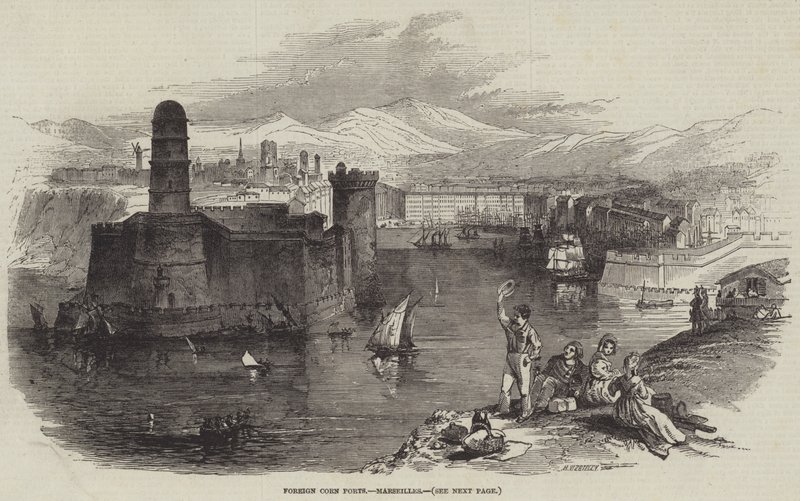 Foreign Corn Ports, Marseilles by English School