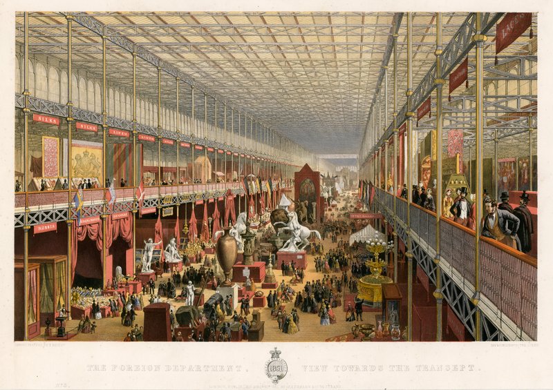 Foreign Department, View towards the Transept, Great Exhibition, 1851 by English School