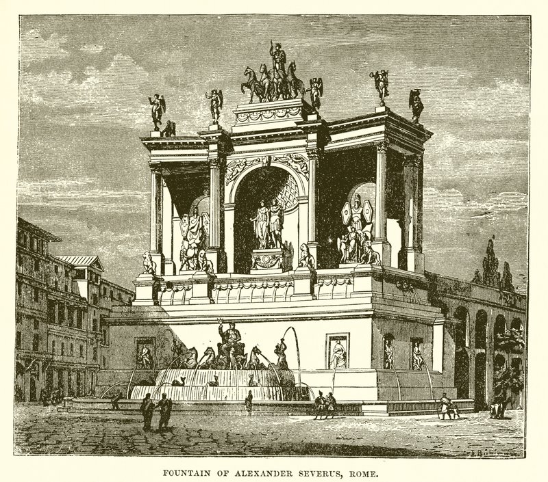 Fountain of Alexander Severus, Rome by English School