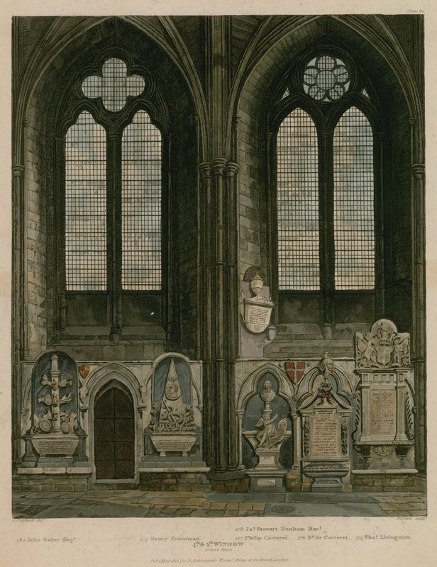 Fourth and fifth window, North Aisle, Westminster Abbey, London by English School