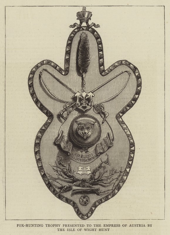 Fox-Hunting Trophy Presented to the Empress of Austria by the Isle of Wight Hunt by English School