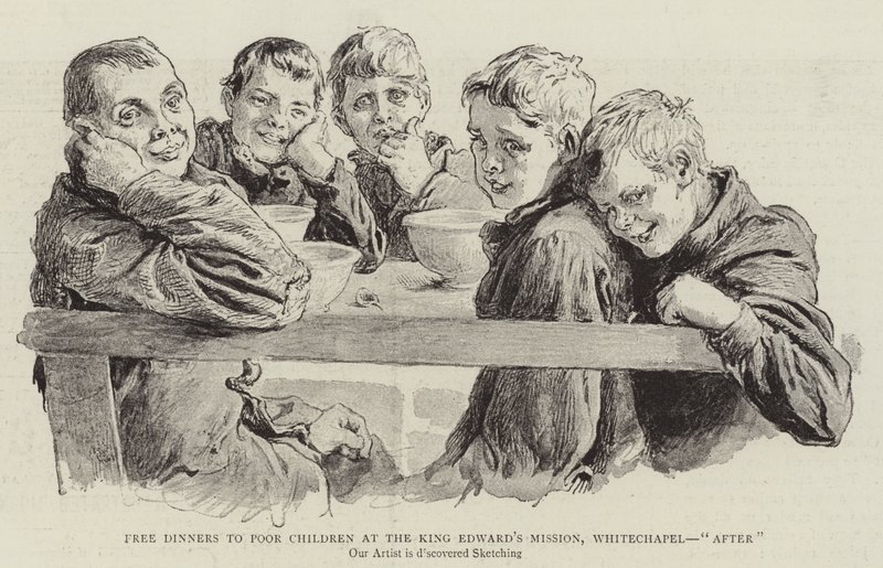 Free Dinners to Poor Children at the King Edward