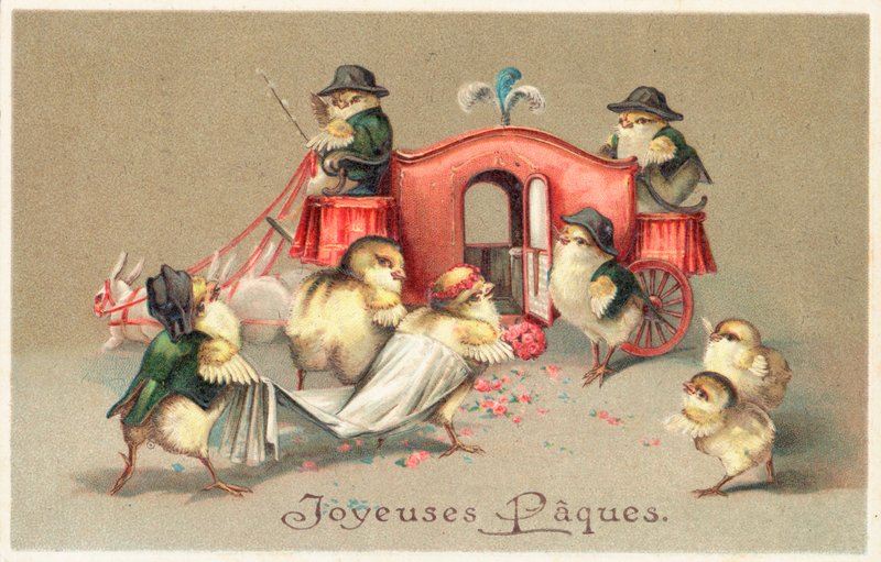 French Easter Card by English School