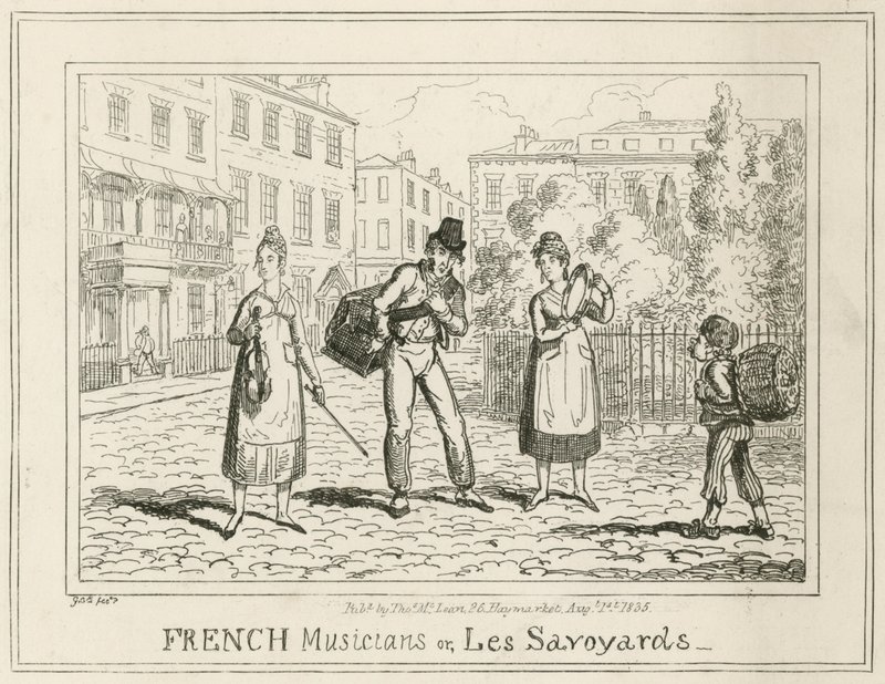 French musicians or Les Savoyards by English School