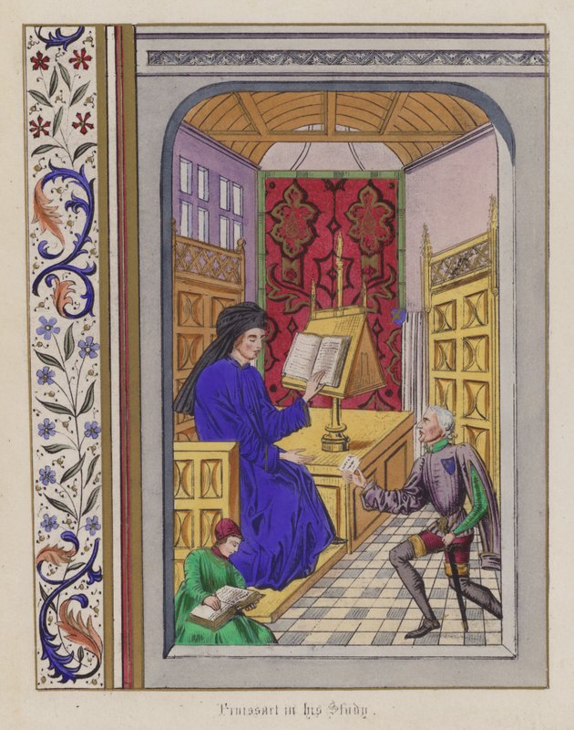 Froissart in his study by English School