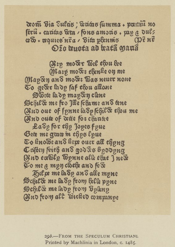 From the Speculum Christiani, printed by Machlinia in London, c.1485 by English School