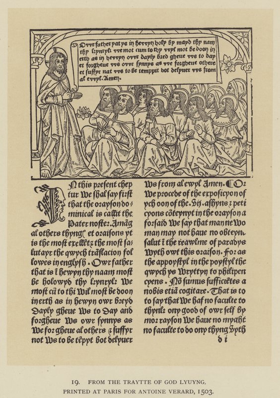 From the Traytte of God Lyuyng, Printed at Paris for Antoine Verard by English School