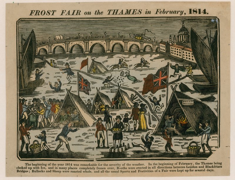 Frost Fair on the Thames, 1814 by English School