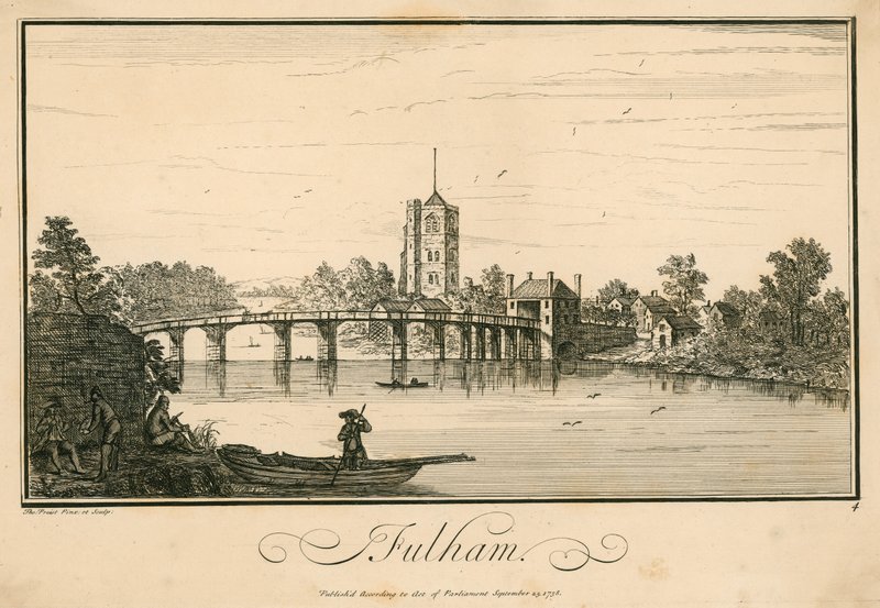 Fulham Bridge, Fulham, London by English School
