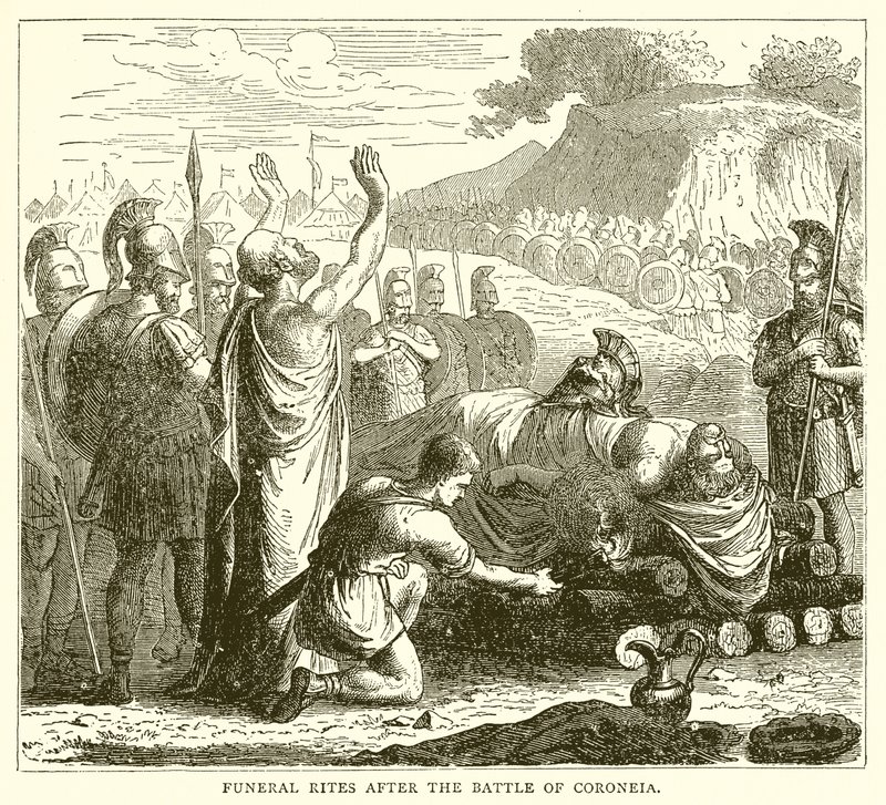 Funeral Rites after the Battle of Coroneia by English School