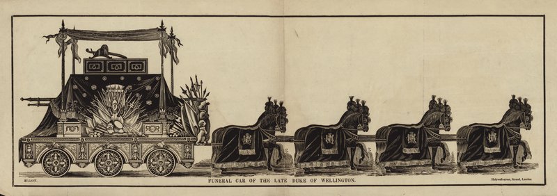 Funeral car of The Late Duke of Wellington by English School