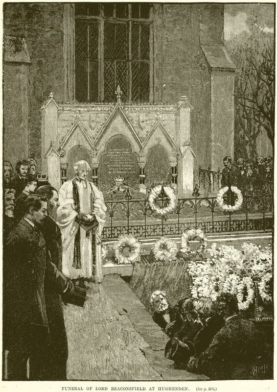 Funeral of Lord Beaconsfield at Hughenden by English School