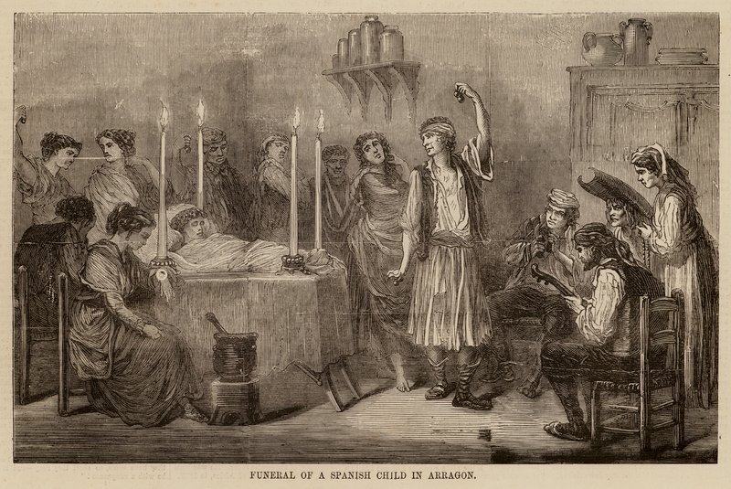 Funeral of a Spanish Child in Arragon by English School