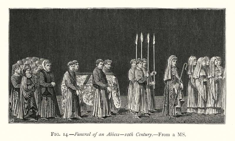 Funeral of an Abbess by English School