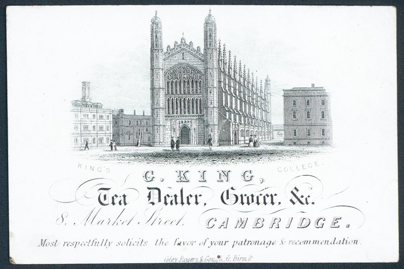 G King, tea dealer, grocer by English School