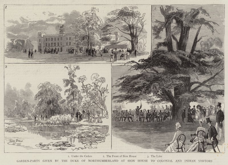 Garden-Party given by the Duke of Northumberland at Sion House to Colonial and Indian Visitors by English School
