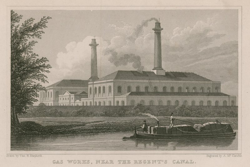 Gas Works near the Regents Canal, London by English School