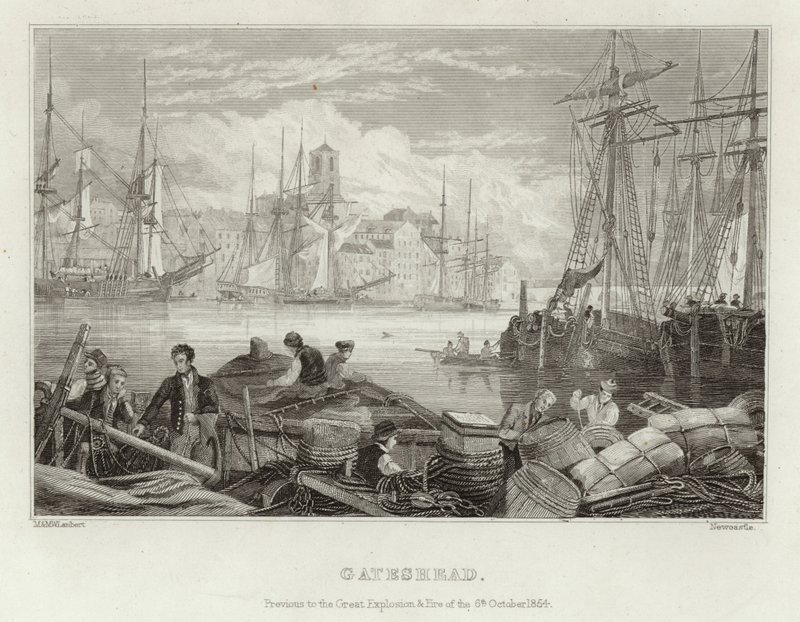 Gateshead before the Great Explosion and Fire of 6 October 1854 by English School
