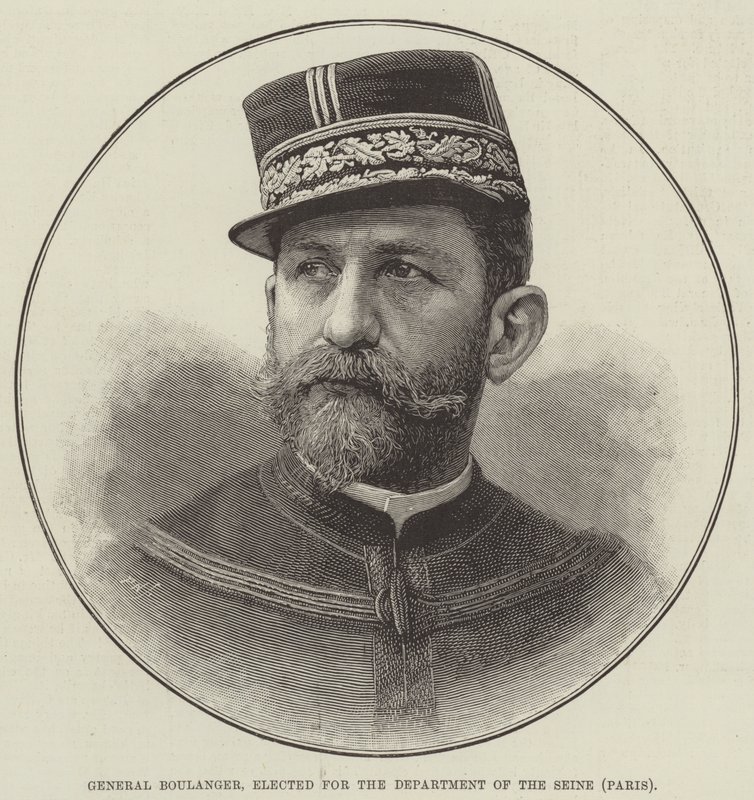 General Boulanger, elected for the Department of the Seine, Paris by English School