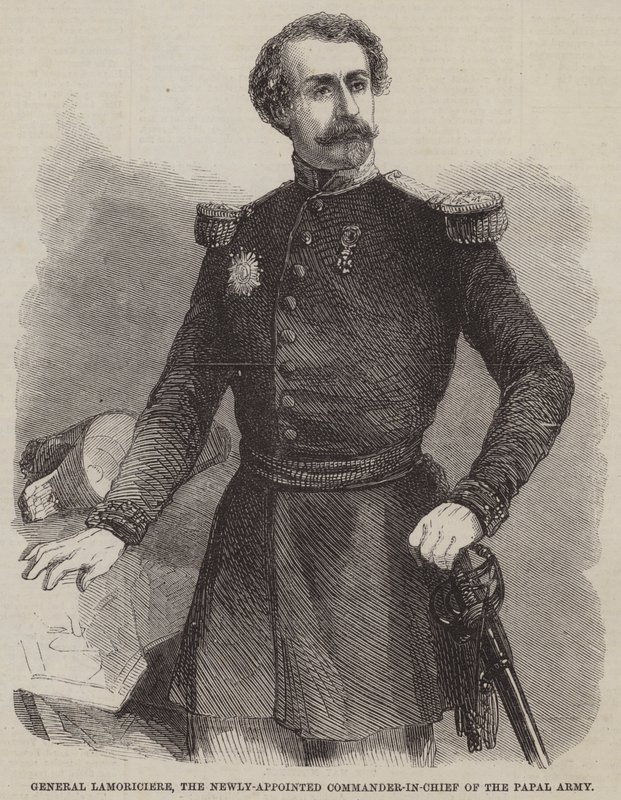 General Lamoriciere, the Newly-appointed Commander-in-Chief of the Papal Army by English School