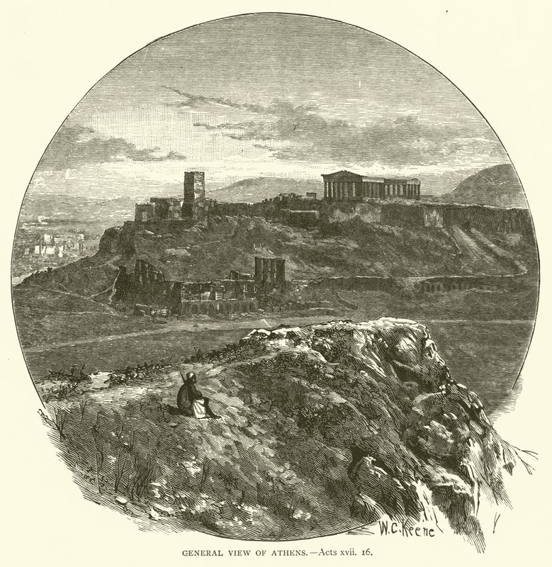 General View of Athens, Acts, xvii by English School