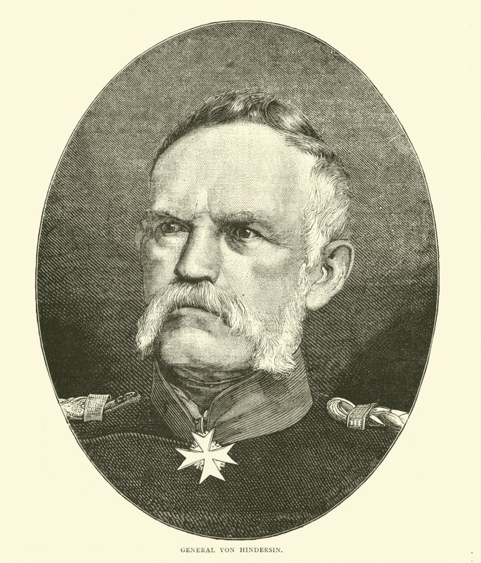 General Von Hindersin, October 1870 by English School