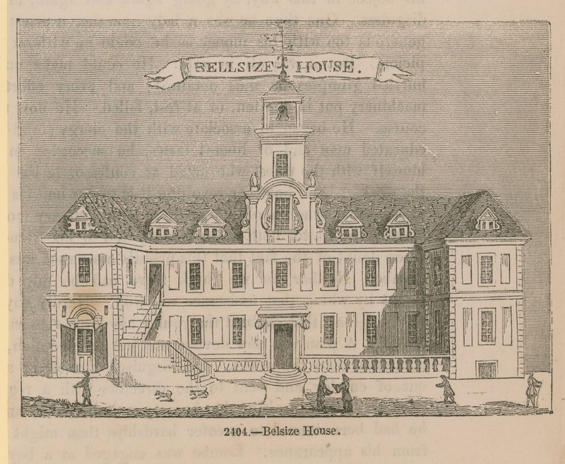 General View of Belsize House by English School