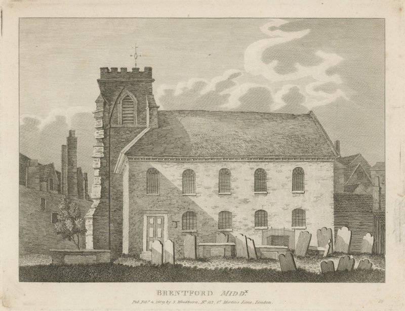 General View of a Graveyard in Brentford by English School