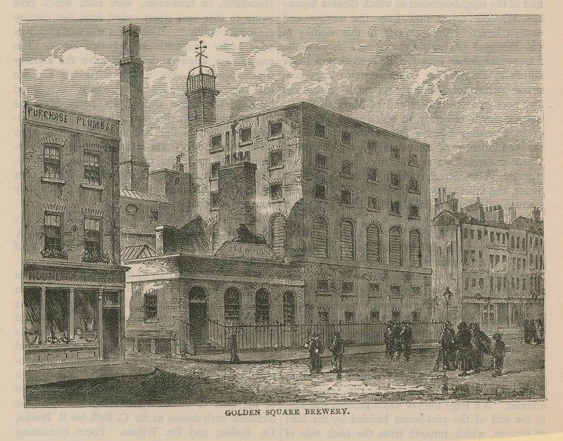 General View of the Golden Square Brewery by English School