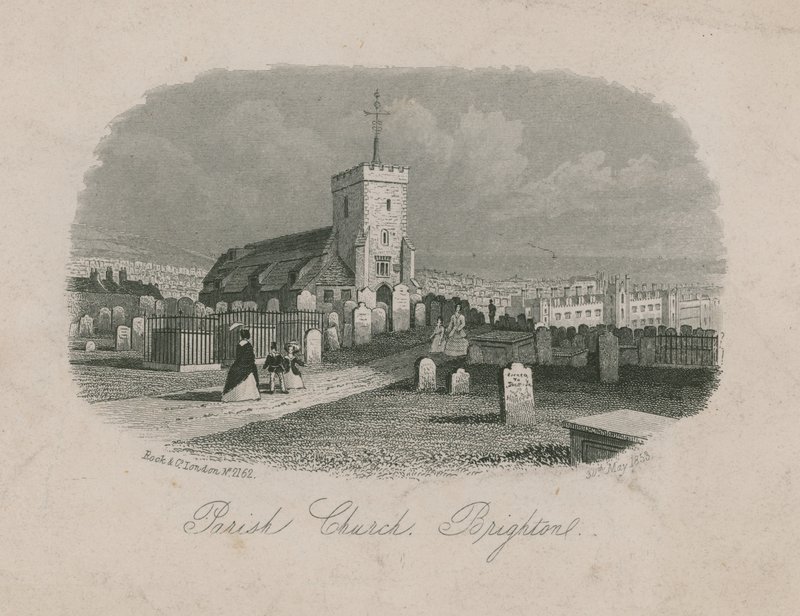 General View of the Parish Church in Brighton by English School