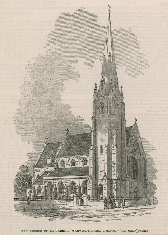 General View of the New Church of St. Gabriel by English School