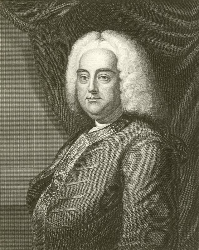 George F Handel by English School