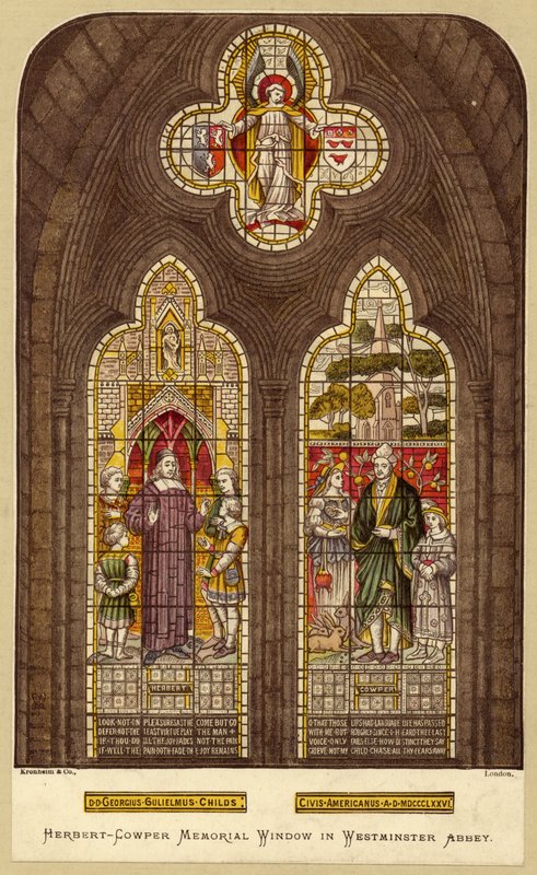 George Herbert and William Cowper Window, Westminster Abbey, London by English School