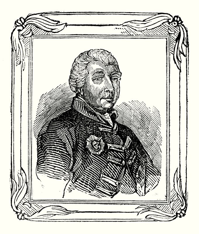 George III, grandson of George II was born 1738; crowned in 1760; and died in 1820 (engraving) by English School