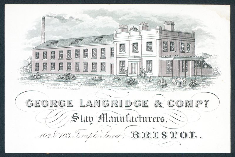 George Langridge & Company, Stay Manufacturers, Trade Card by English School
