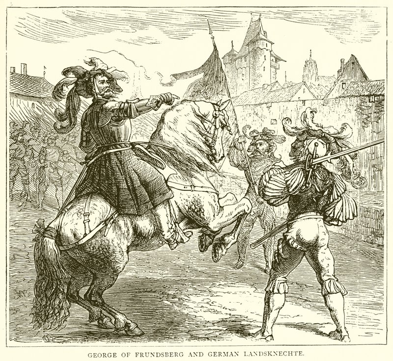 George of Frundsberg and German Landsknechte by English School