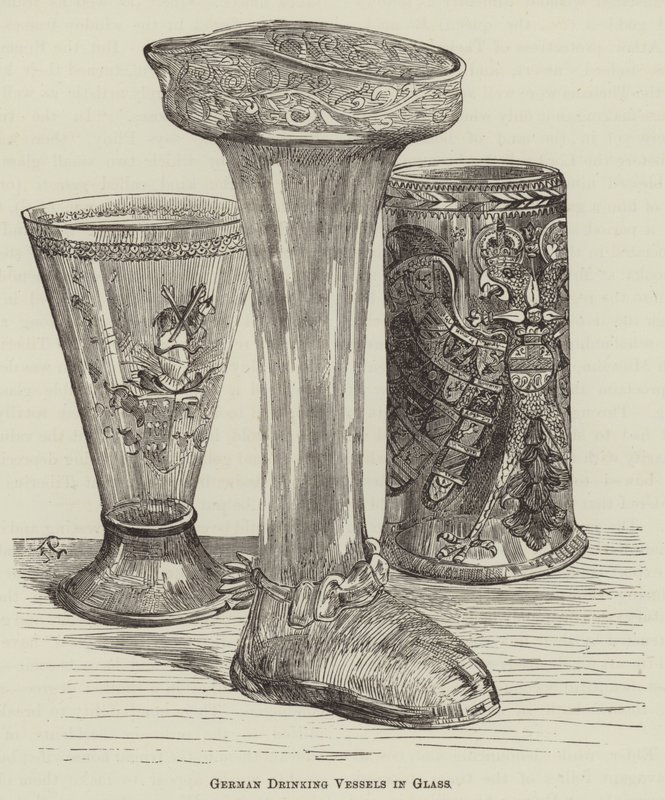 German Drinking Vessels in Glass by English School