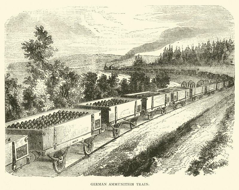German ammunition train, September 1870 by English School