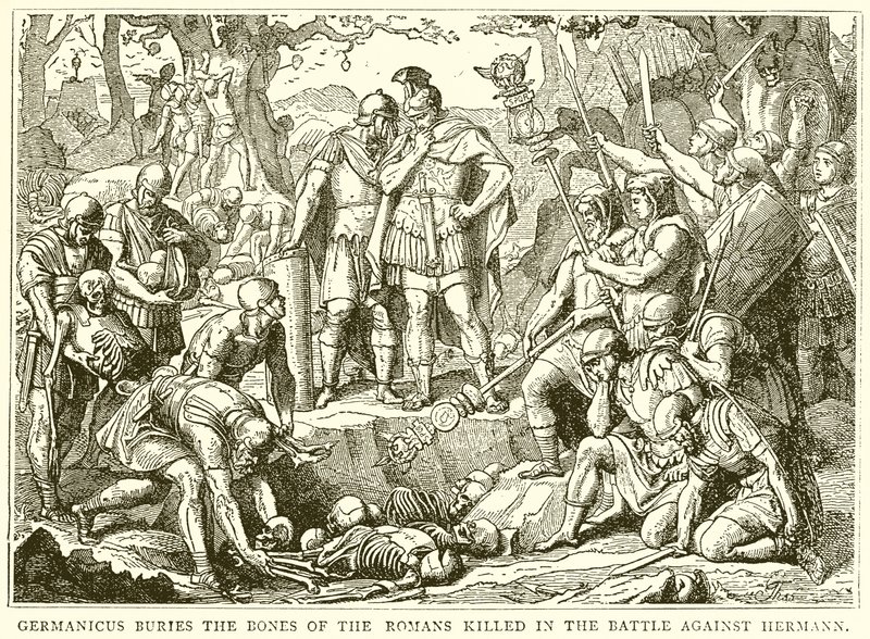 Germanicus Buries the Bones of the Romans Killed in the Battle against Hermann by English School