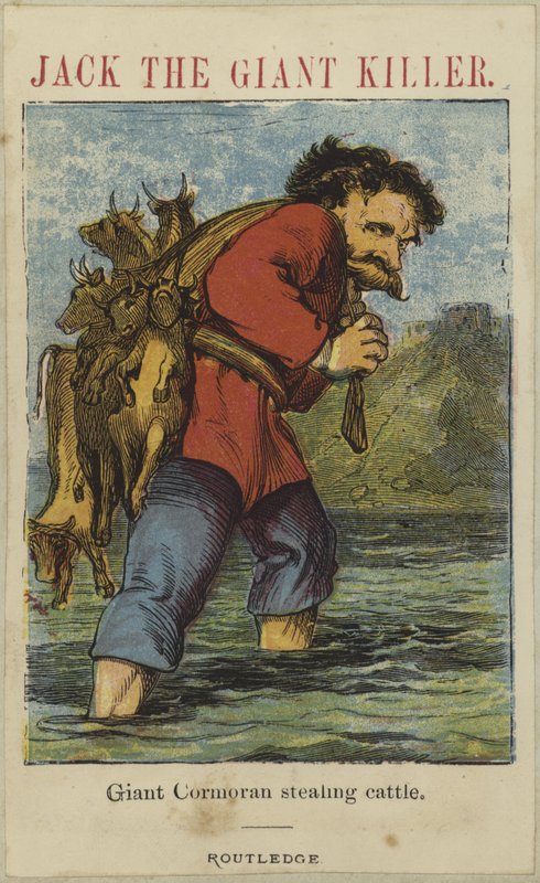 Giant Cormoran Stealing Cattle by English School
