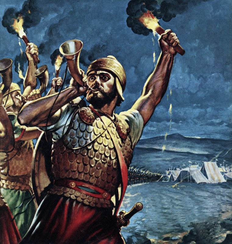 Gideon Defeats the Midianites by English School