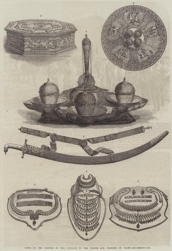 Gifts of the Princes of the Punjaub to the Prince and Princess of Wales by English School